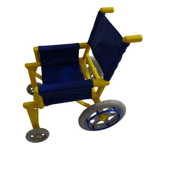 Build A Bear Workshop Wild Wheels Wheelchair Foldable Toy Blue and Yellow - Picture 5 of 8